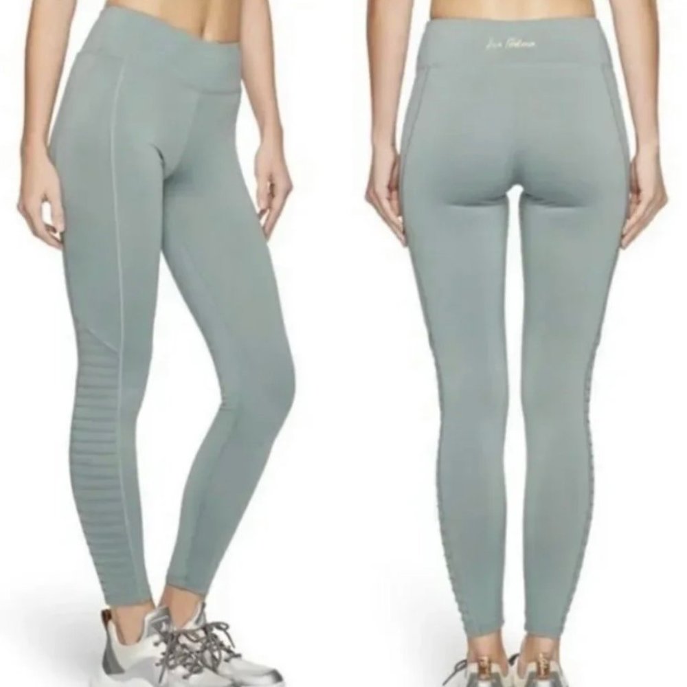 Sam Edelman Women's Leggings Size Large Pant Ribbed Detailing Sea-foam Green